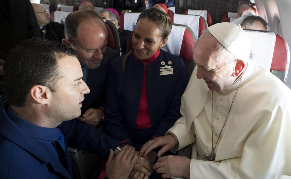 Couple married by Pope Francis