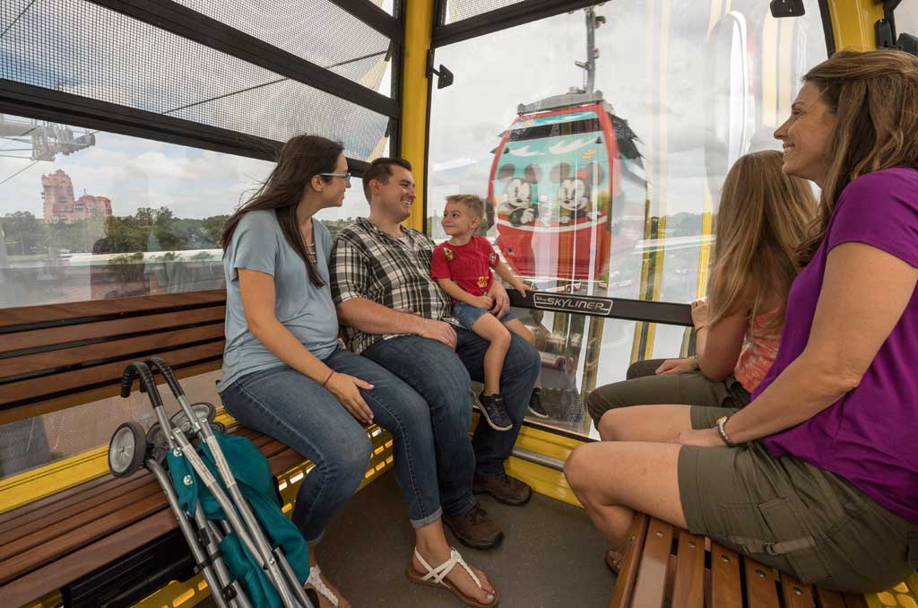 Disney Skyliner will begin carrying guests high above Walt Disney World Resort in Lake Buena Vista, Fla., on Sept. 29, 2019. The state-of-the-art transportation system will feature custom cabins that glide through the air, conveniently transporting guests between Disney’s Hollywood Studios and Epcot to four resort hotels – Disney’s Art of Animation Resort, Disney’s Caribbean Beach Resort, Disney’s Pop Century Resort and the new Disney’s Riviera Resort, scheduled to open in December 2019. (Kent Phillips, Photographer)